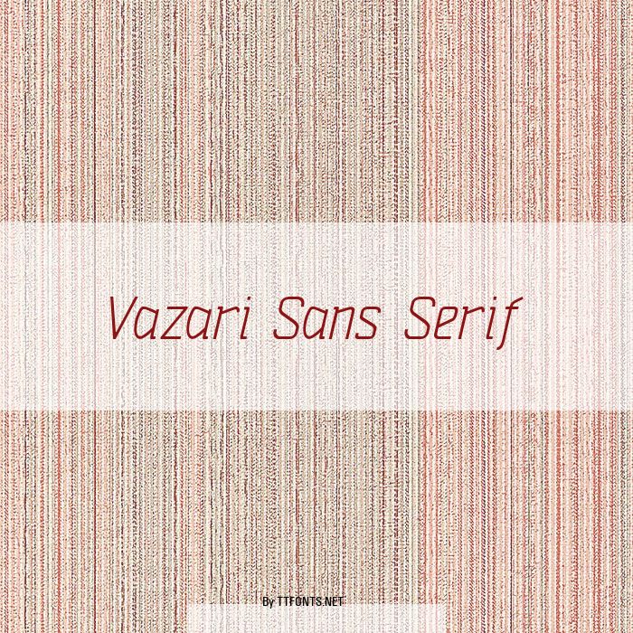 Vazari Sans Serif example
